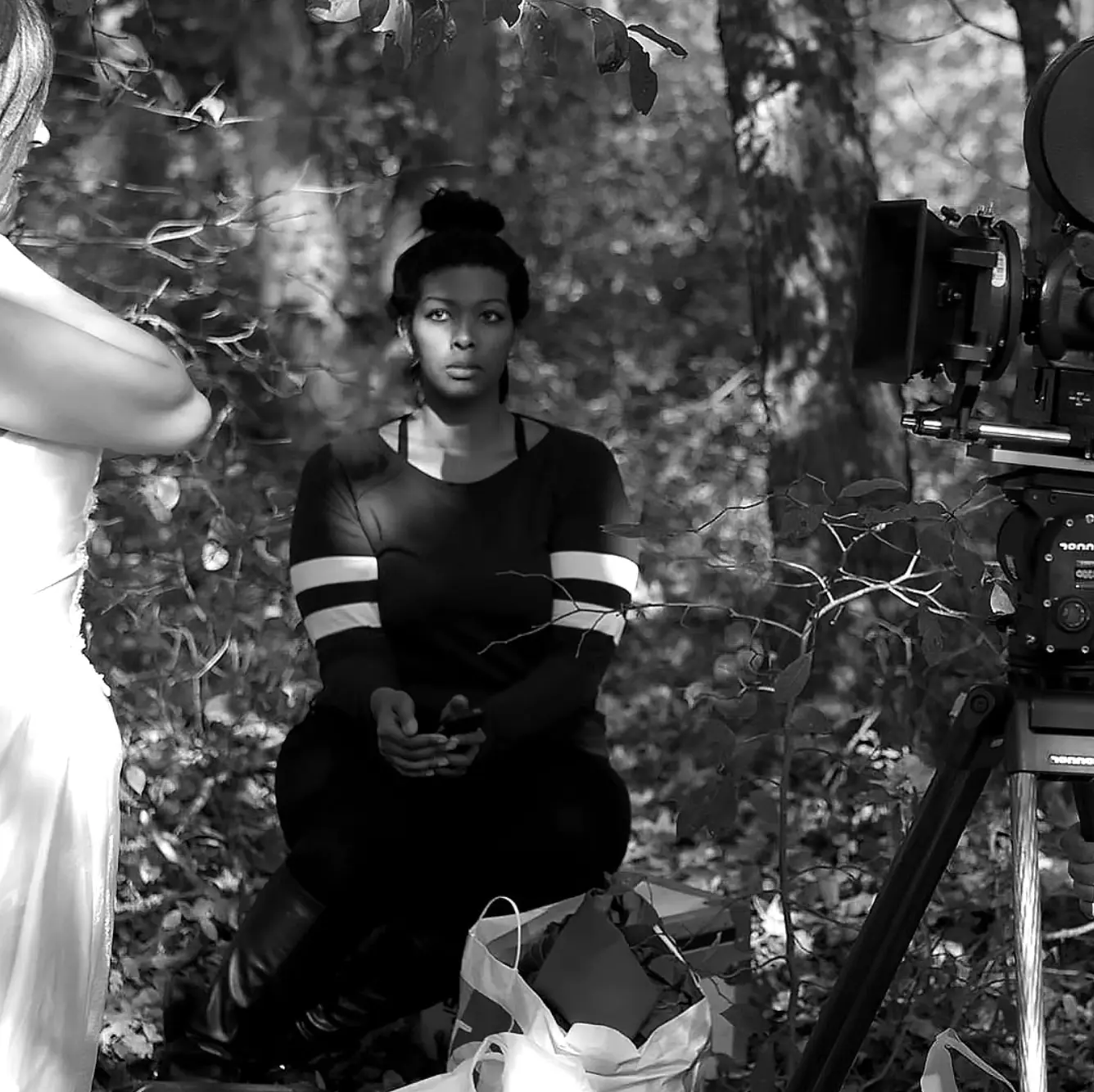 Ryann watching during shooting Hillside